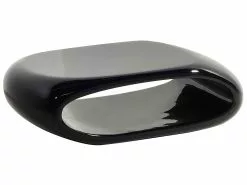 Beliani Sohvapöytä Lasikuitu Musta NESSUS