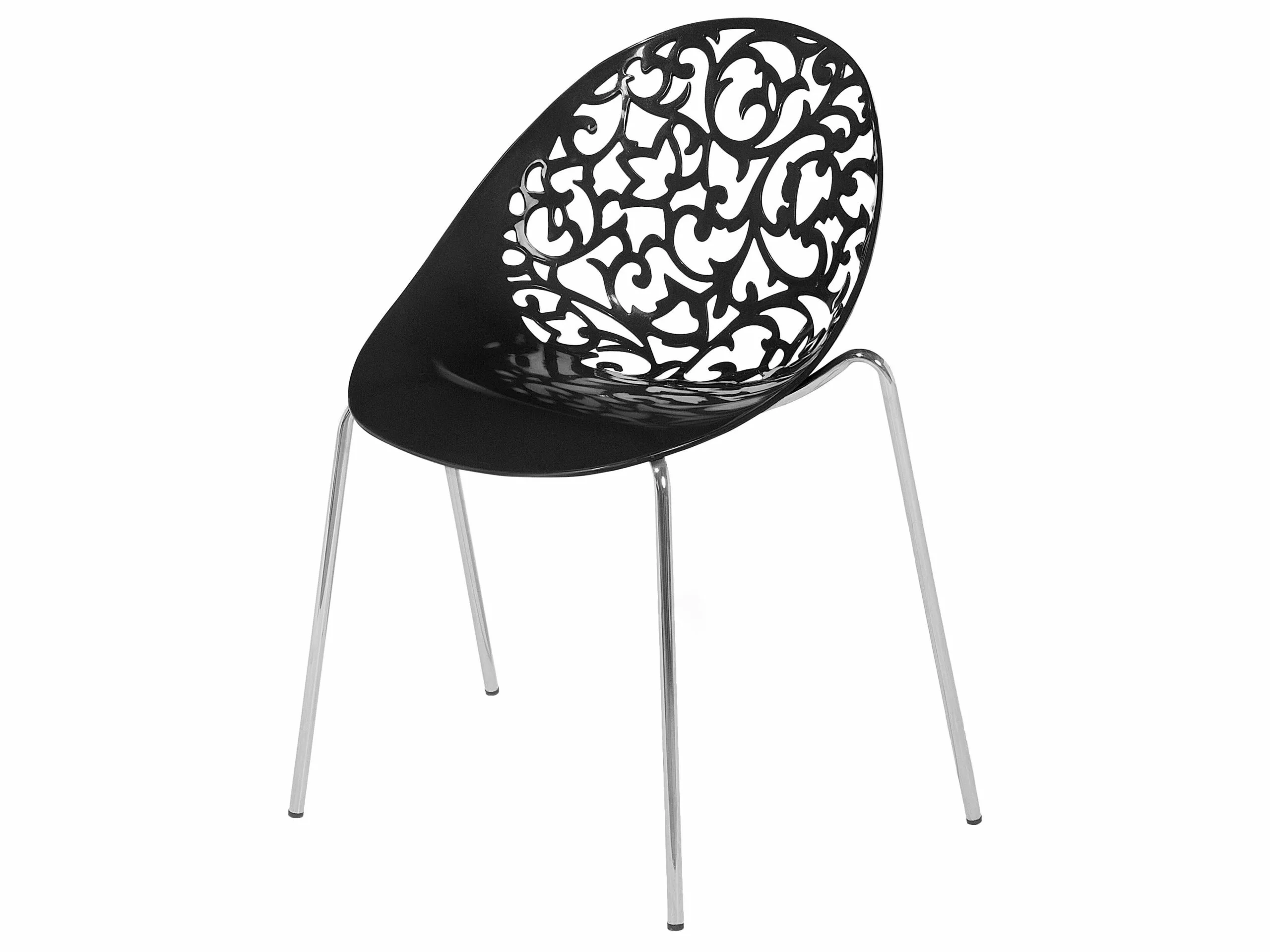 Beliani Tuoli Muovi Musta 4 Kpl MUMFORD - Image 3