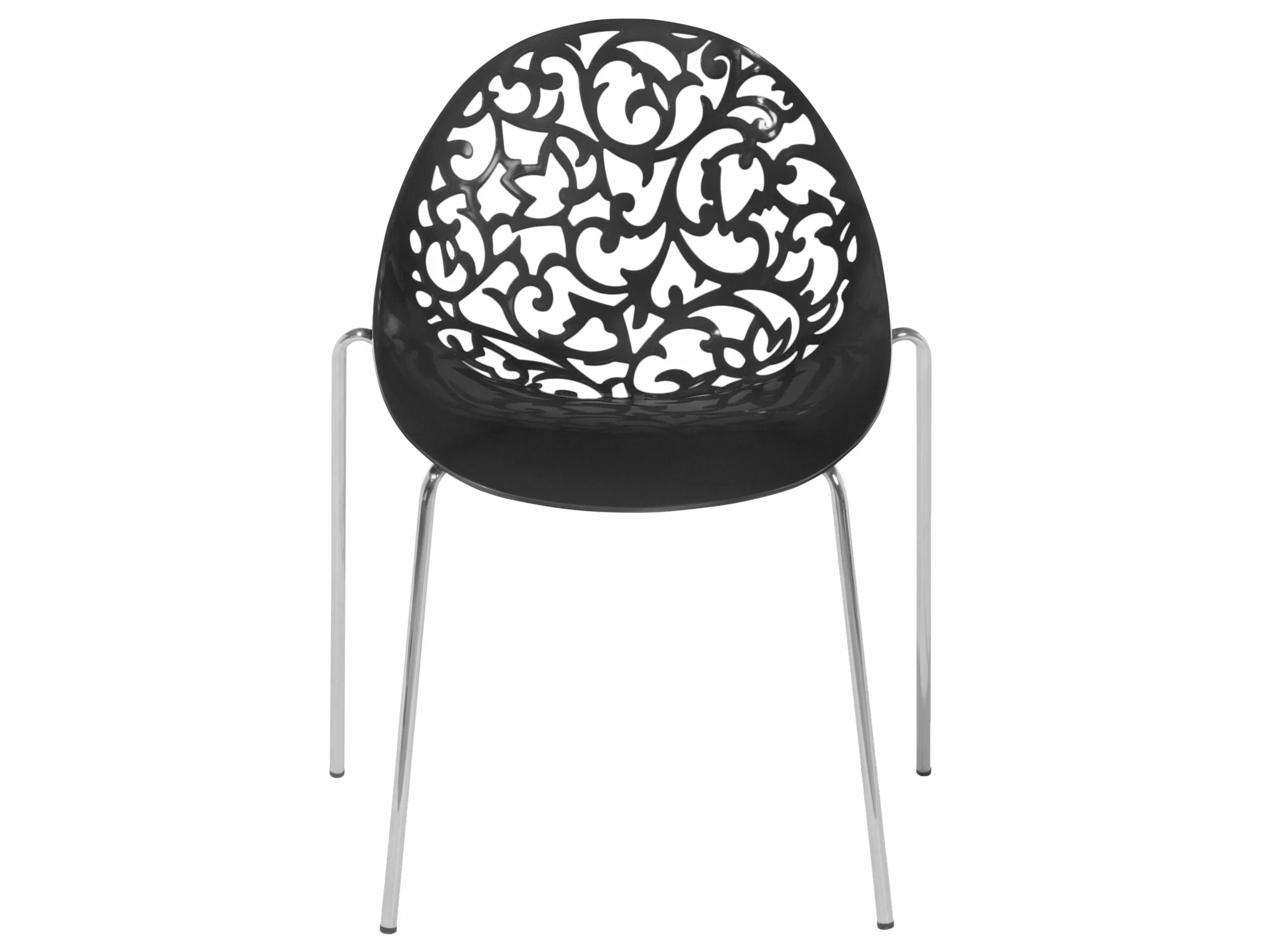 Beliani Tuoli Muovi Musta 4 Kpl MUMFORD - Image 4