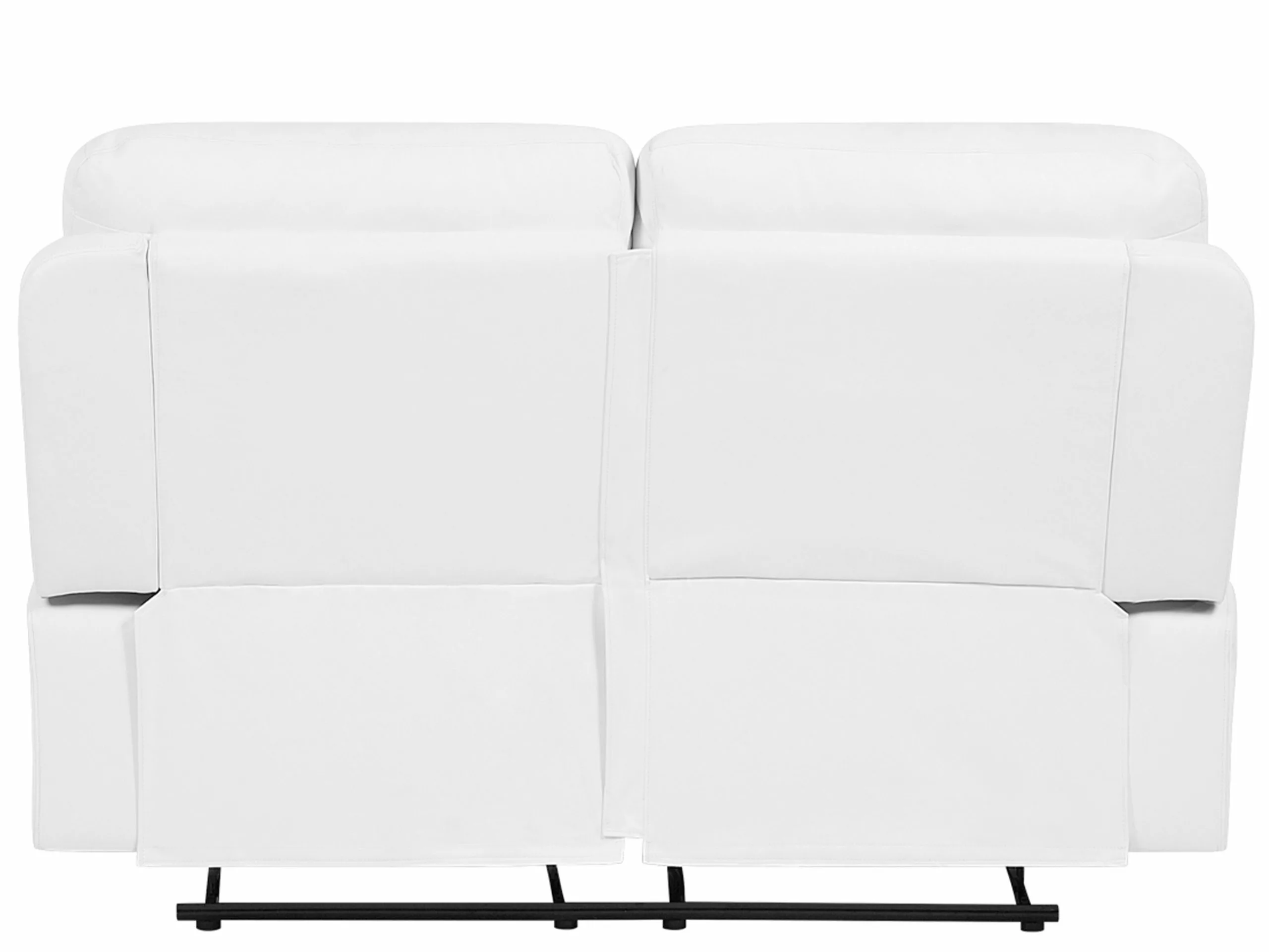 Beliani 2-istuttava Säädettävä Keinonahkainen Sohva Valkoinen BERGEN - Image 8