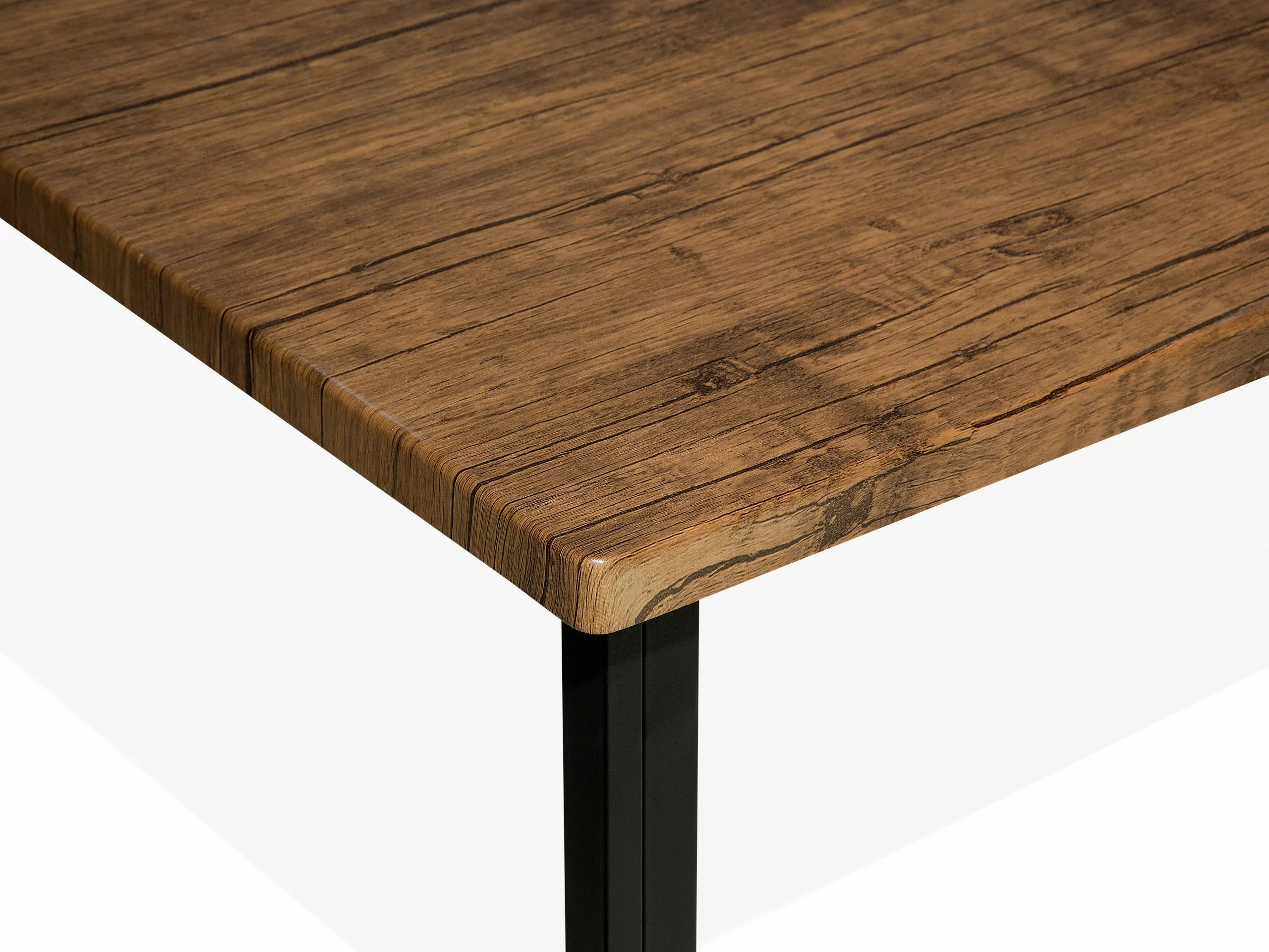 Beliani Ruokapöytä Tumma Puu/musta 150 X 90 Cm LAREDO - Image 7