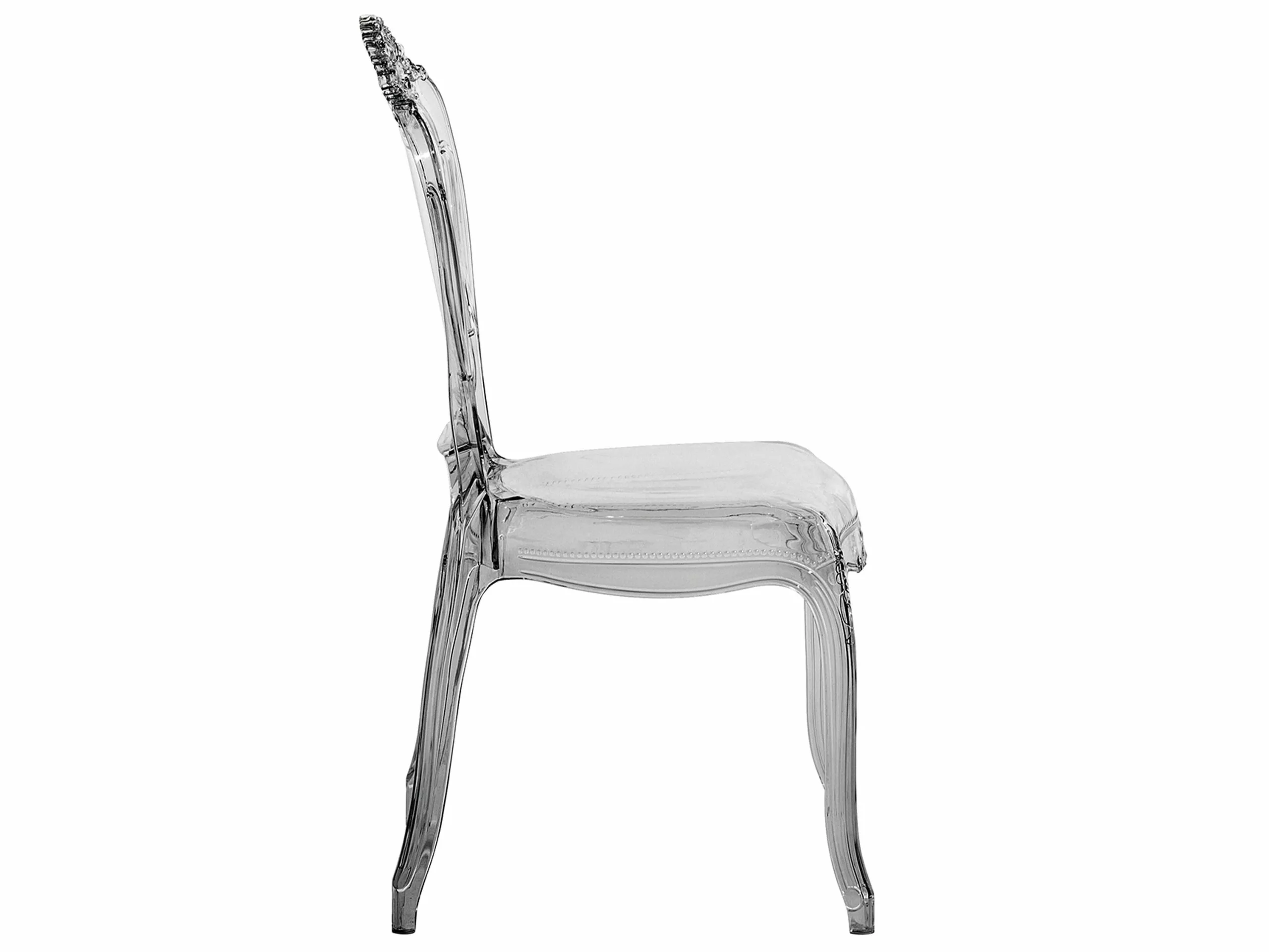 Beliani Tuoli Muovi Läpinäkyvä Musta 2 Kpl VERMONT - Image 4