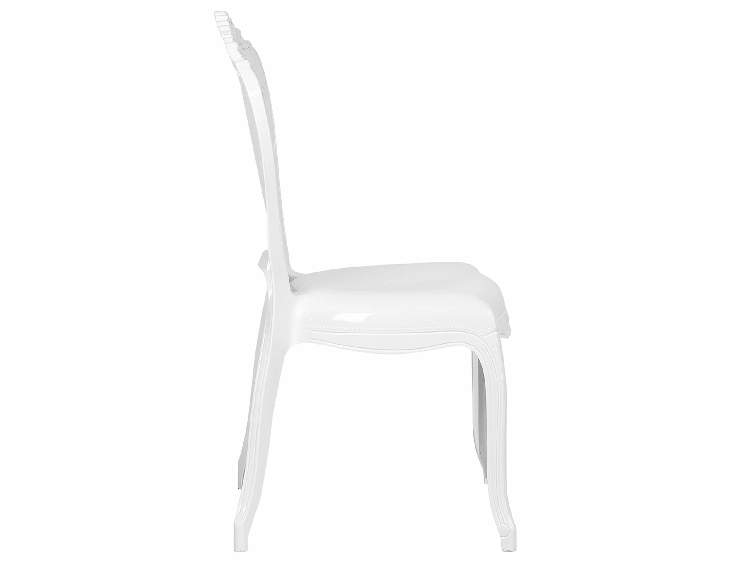 Beliani Tuoli Muovi Valkoinen 2 Kpl VERMONT - Image 4