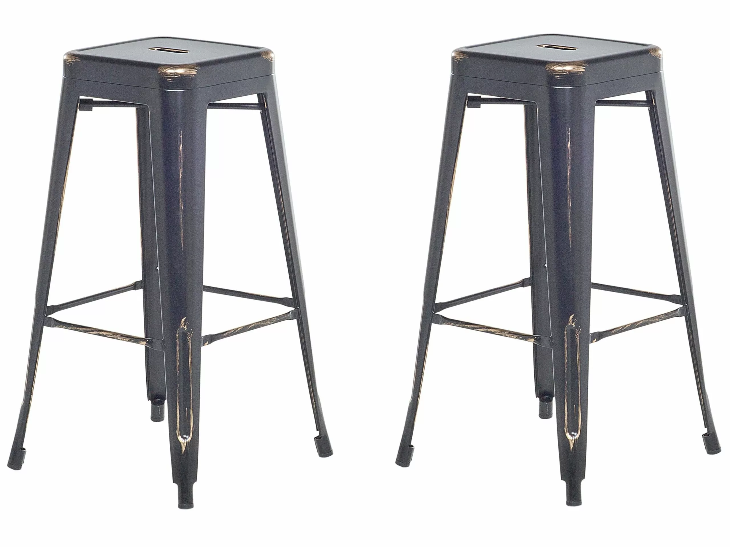 Beliani Baarijakkara Metalli Musta/kulta 76 Cm 2 Kpl CABRILLO