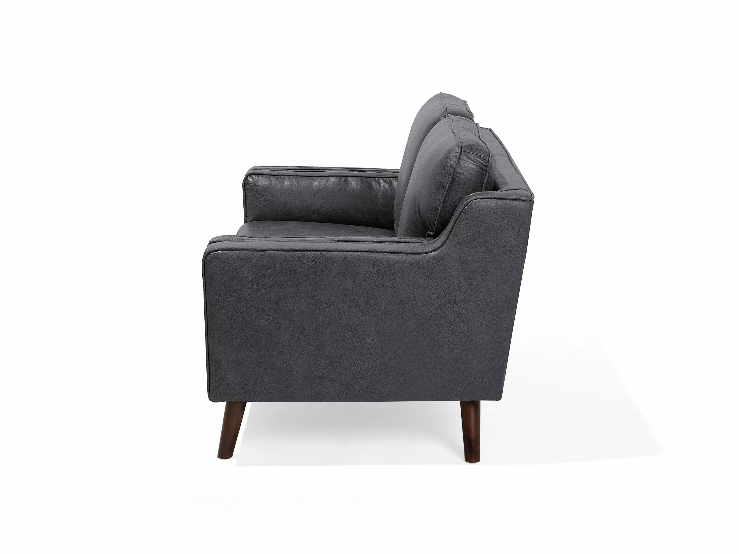 Beliani 2-istuttava Harmaa Tekonahkainen Sohva LOKKA - Image 5