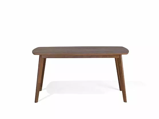 Beliani Ruokapöytä Tumma Puu 150 X 90 Cm IRIS - Image 7