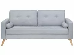 Beliani 2-istuttava Sohva Vaaleanharmaa KALMAR