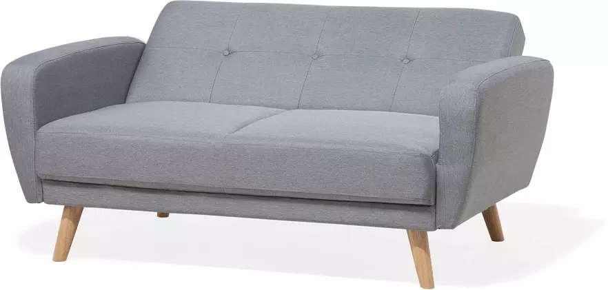 Beliani 2-istuttava Vuodesohva Kangas Vaaleanharmaa FLORLI 7 Beliani 2-istuttava Vuodesohva Kangas Vaaleanharmaa FLORLI - Image 5