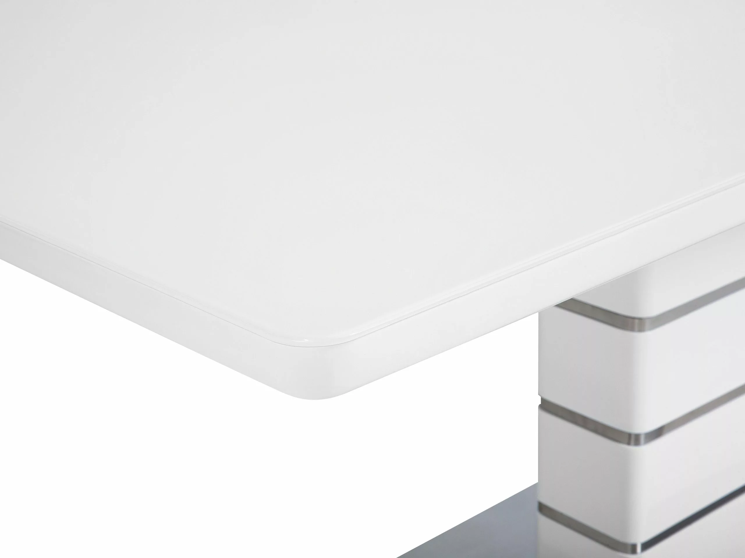 Beliani Ruokapöytä Jatkettava Valkoinen 180/220 X 90 Cm HAMLER - Image 9