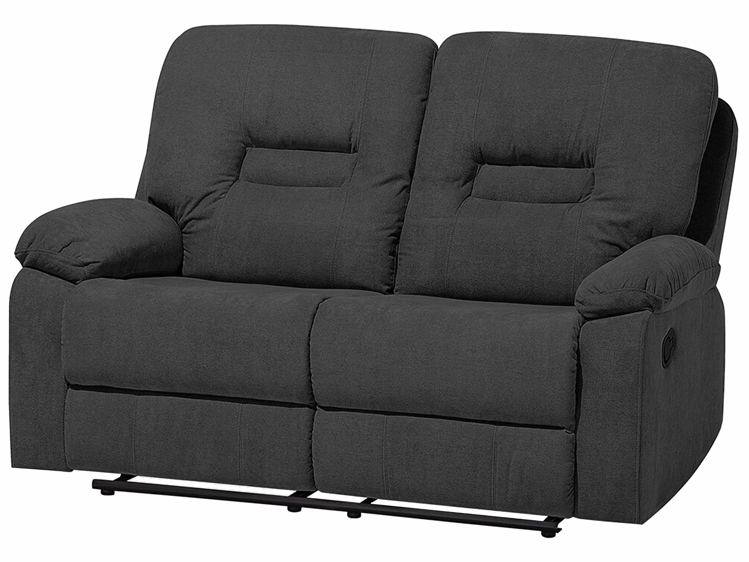 Beliani 2-istuttava Leposohva Kankainen Tummanharmaa BERGEN - Image 6