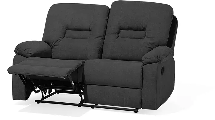 Beliani 2-istuttava Leposohva Kankainen Tummanharmaa BERGEN - Image 5