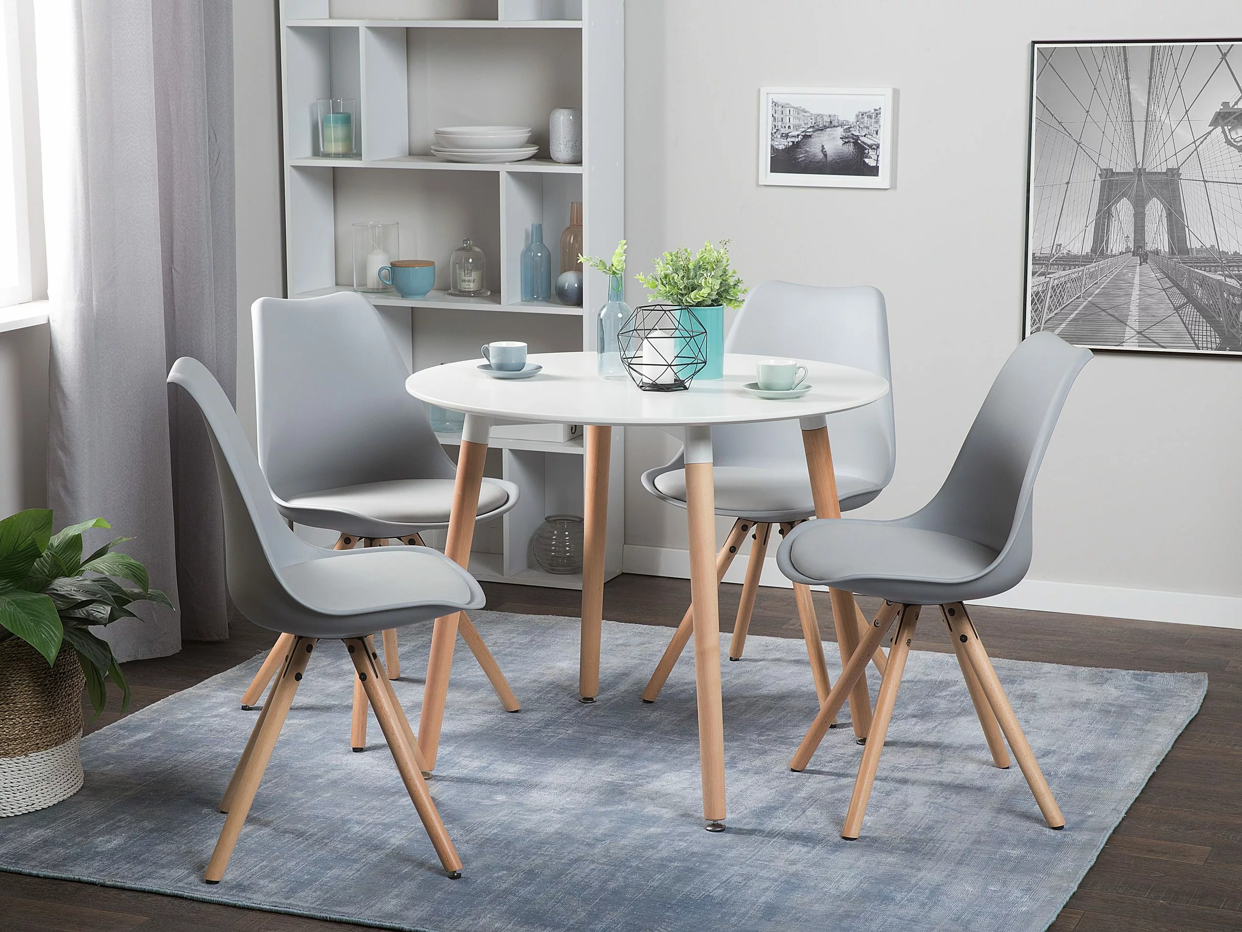 Beliani Tuoli Muovi Vaaleanharmaa 2 Kpl DAKOTA 4 Beliani Tuoli Muovi Vaaleanharmaa 2 Kpl DAKOTA - Image 2