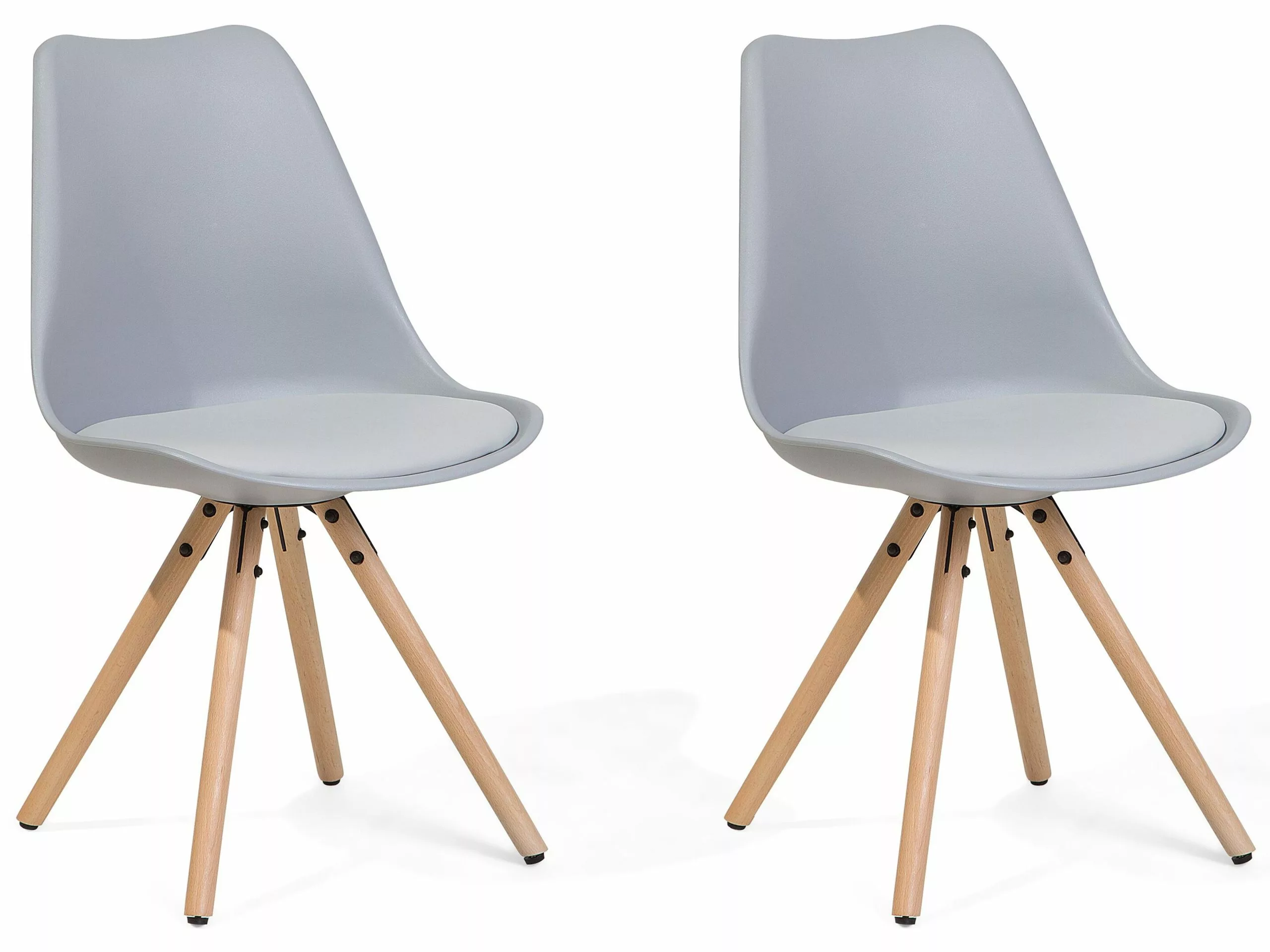 Beliani Tuoli Muovi Vaaleanharmaa 2 Kpl DAKOTA 3 Beliani Tuoli Muovi Vaaleanharmaa 2 Kpl DAKOTA