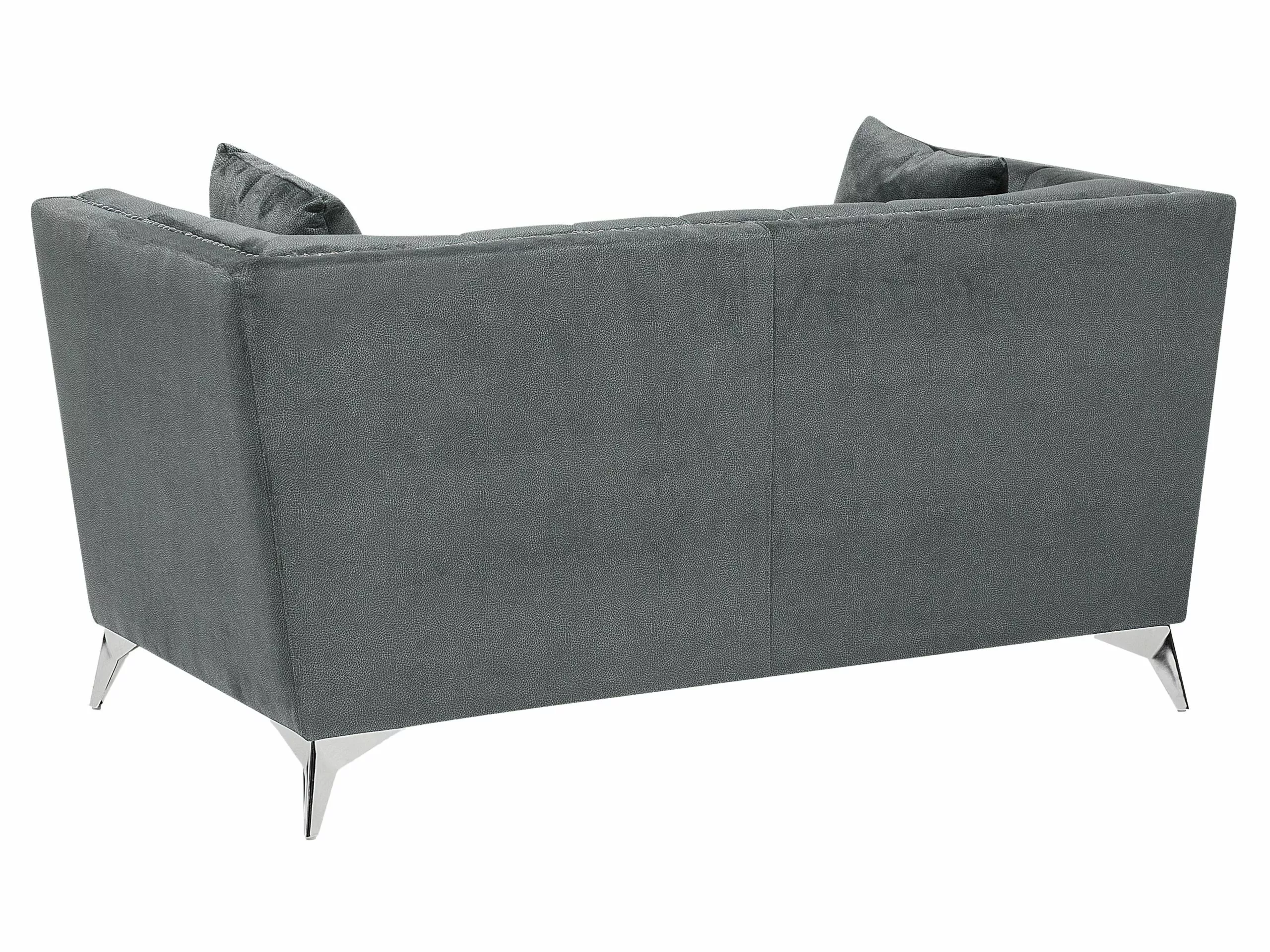 Beliani Sohvasetti Samettinen Harmaa GAULA 11 Beliani Sohvasetti Samettinen Harmaa GAULA - Image 9