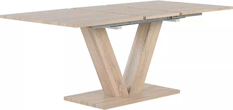 Beliani Ruokapöytä Jatkettava Vaalea Puu 140/180 X 90 Cm LIXA 6 Beliani Ruokapöytä Jatkettava Vaalea Puu 140/180 X 90 Cm LIXA - Image 4