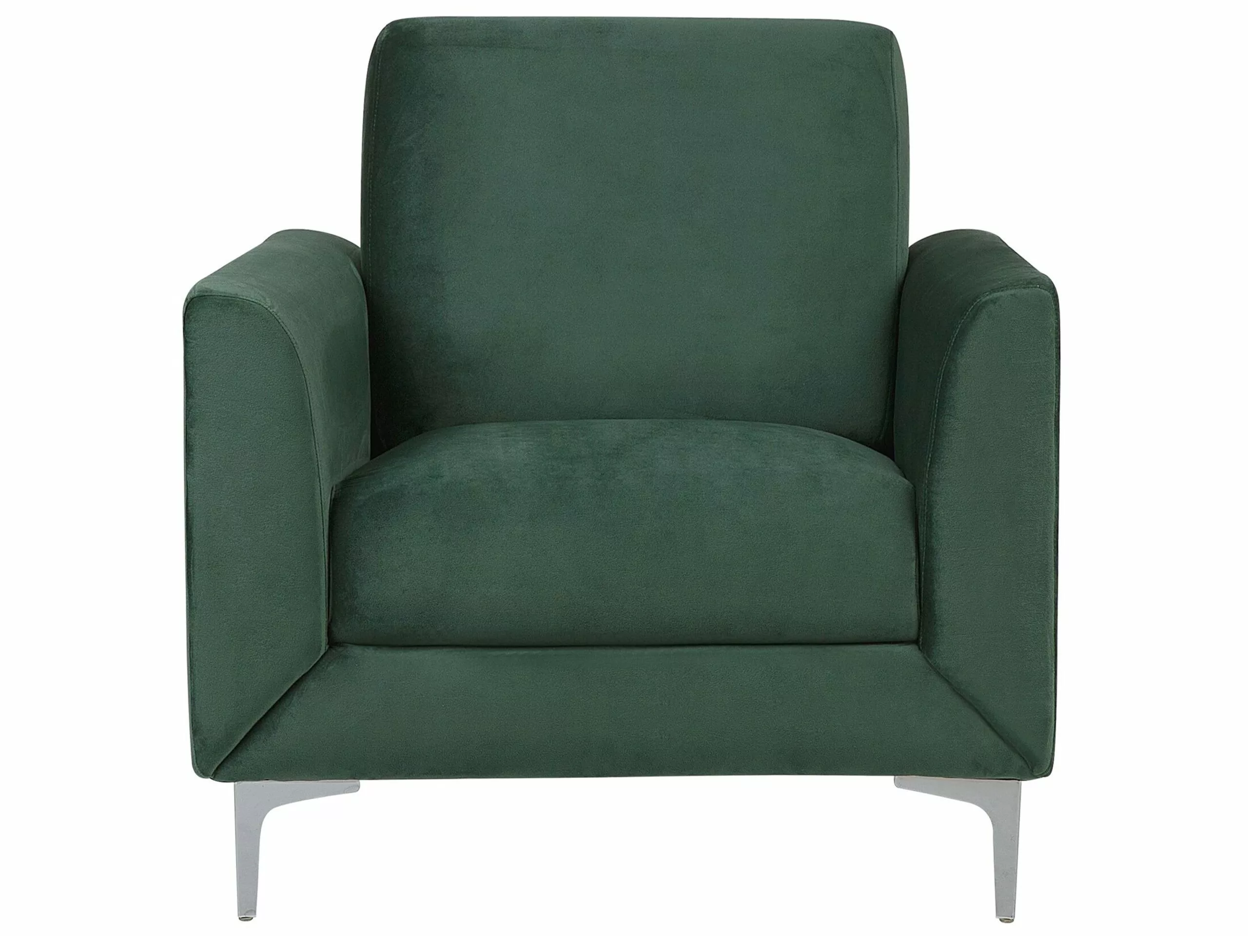 Beliani Kolmiosainen Sohvaryhmä Samettinen Vihreä FENES - Image 9