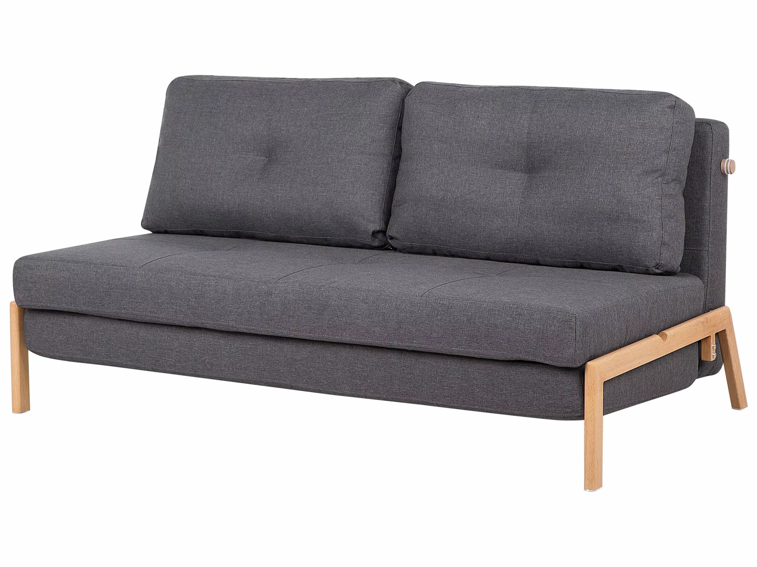 Beliani 2-istuttava Vuodesohva Kankainen Tummanharmaa EDLAND - Image 4