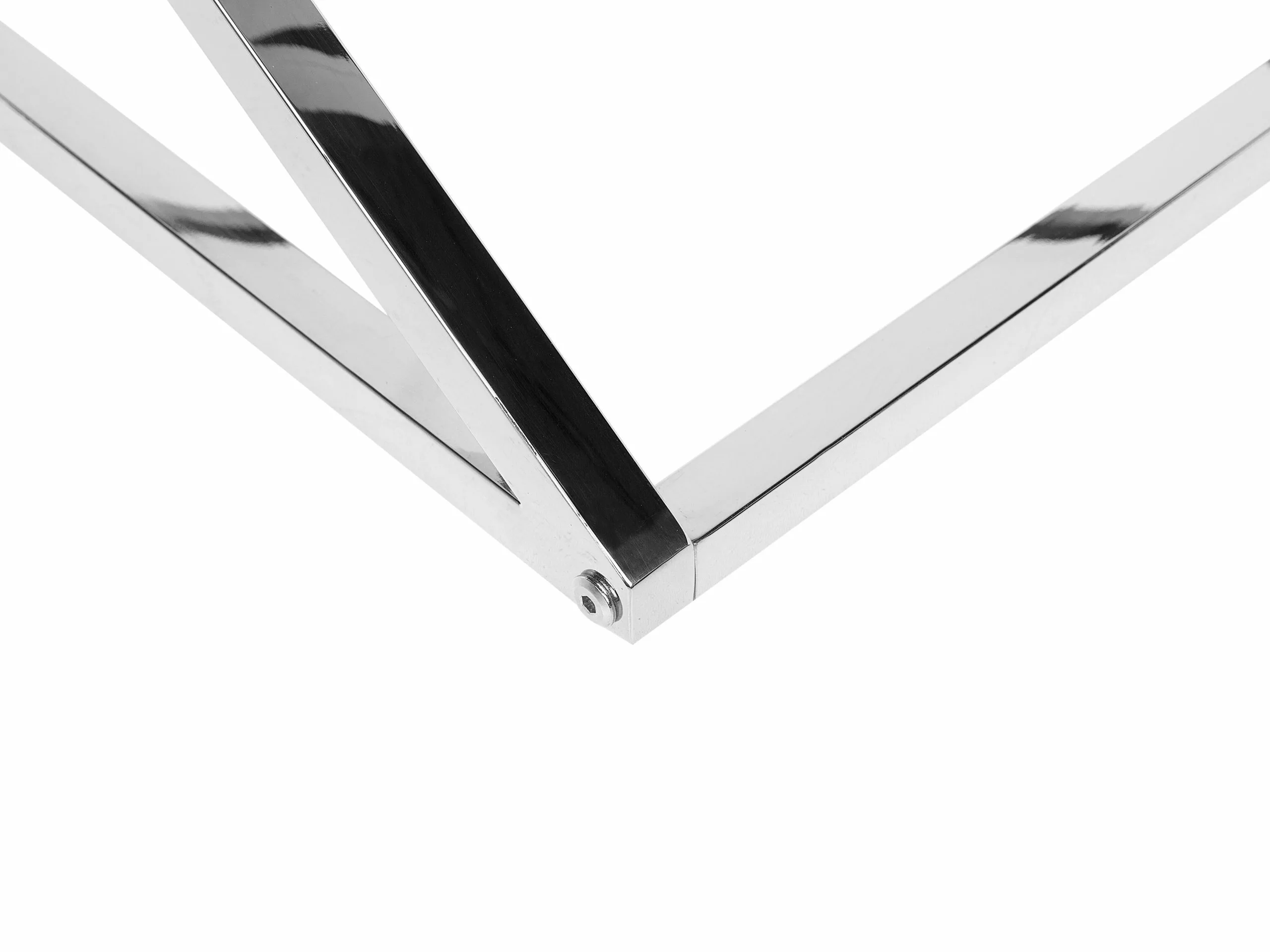 Beliani Sohvapöytä Lasitasolla Rosteri Hopea BEVERLY - Image 6