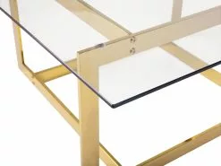 Beliani Sohvapöytä Lasitasolla Metalli Kulta CRYSTAL 17 Beliani Sohvapöytä Lasitasolla Metalli Kulta CRYSTAL -Halpa 2-istuttavat sohvat myymälä undef src sa picid 733170 type whitesh image