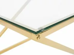 Beliani Sohvapöytä Lasitasolla Rosteri Kulta BEVERLY 11 Beliani Sohvapöytä Lasitasolla Rosteri Kulta BEVERLY -Halpa 2-istuttavat sohvat myymälä undef src sa picid 733191 type whitesh image