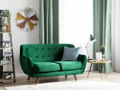 Beliani 2-istuttava Sohva Samettinen Vihreä BODO 13 Beliani 2-istuttava Sohva Samettinen Vihreä BODO -Halpa 2-istuttavat sohvat myymälä undef src sa picid 738250 type color image