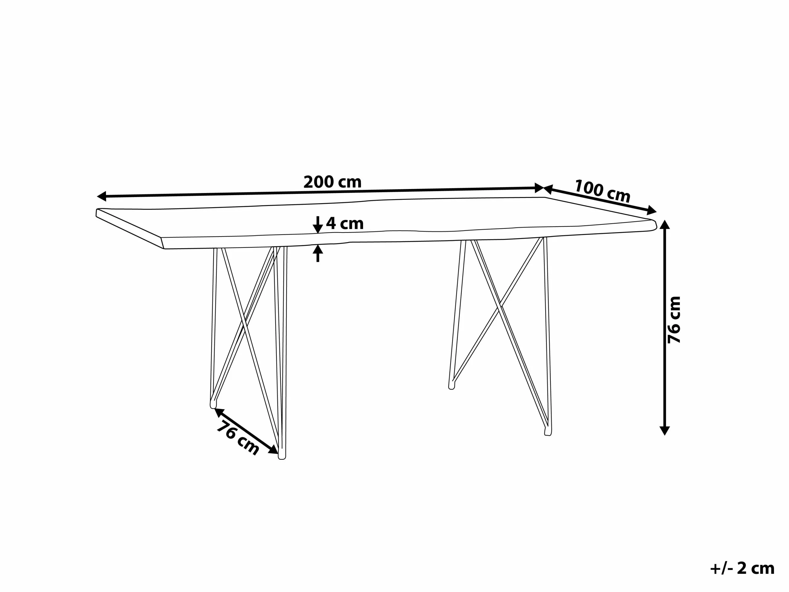 Beliani Ruokapöytä Akasiapuu Tumma Puu/musta MUMBAI Useita Kokoja - Image 10