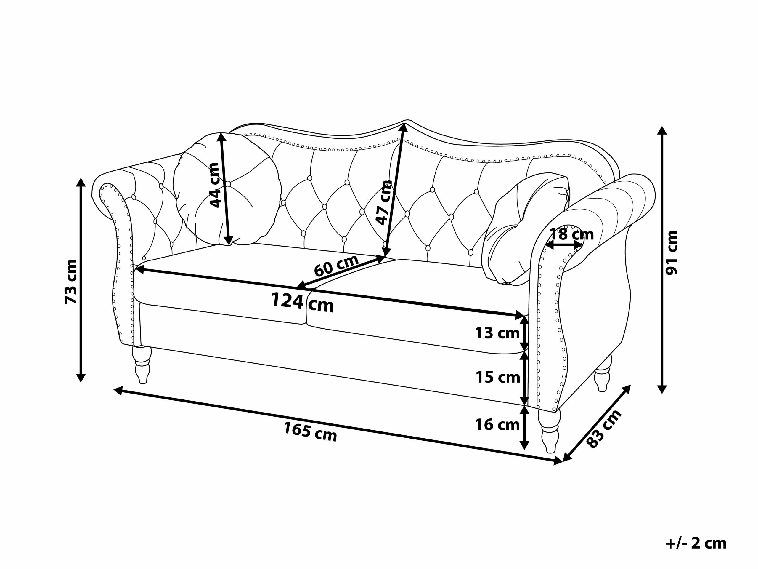 Beliani 2-istuttava Sohva Samettinen Beige SKIEN - Image 9