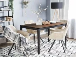 Beliani Ruokapöytä Tumma Puu/musta 135 X 80 Cm CEDAR 13 Beliani Ruokapöytä Tumma Puu/musta 135 X 80 Cm CEDAR -Halpa 2-istuttavat sohvat myymälä undef src sa picid 744195 type color image