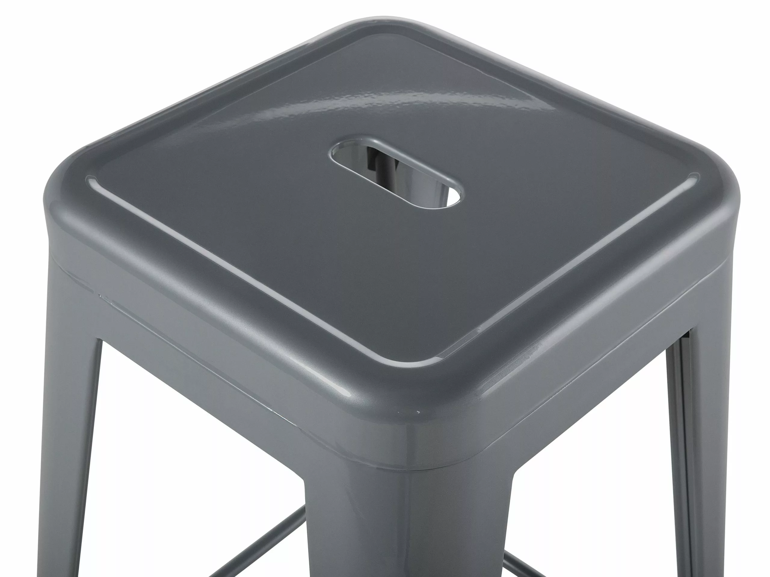 Beliani Baarijakkara Metalli Harmaa 76 Cm 2 Kpl CABRILLO 6 Beliani Baarijakkara Metalli Harmaa 76 Cm 2 Kpl CABRILLO - Image 4