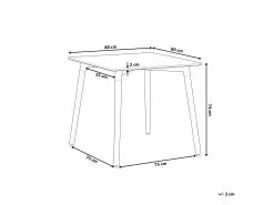 Beliani Ruokapöytä Valkoinen/vaalea Puu 80 X 80 Cm BUSTO -Halpa 2-istuttavat sohvat myymälä undef src sa picid 753849 type whitesh image