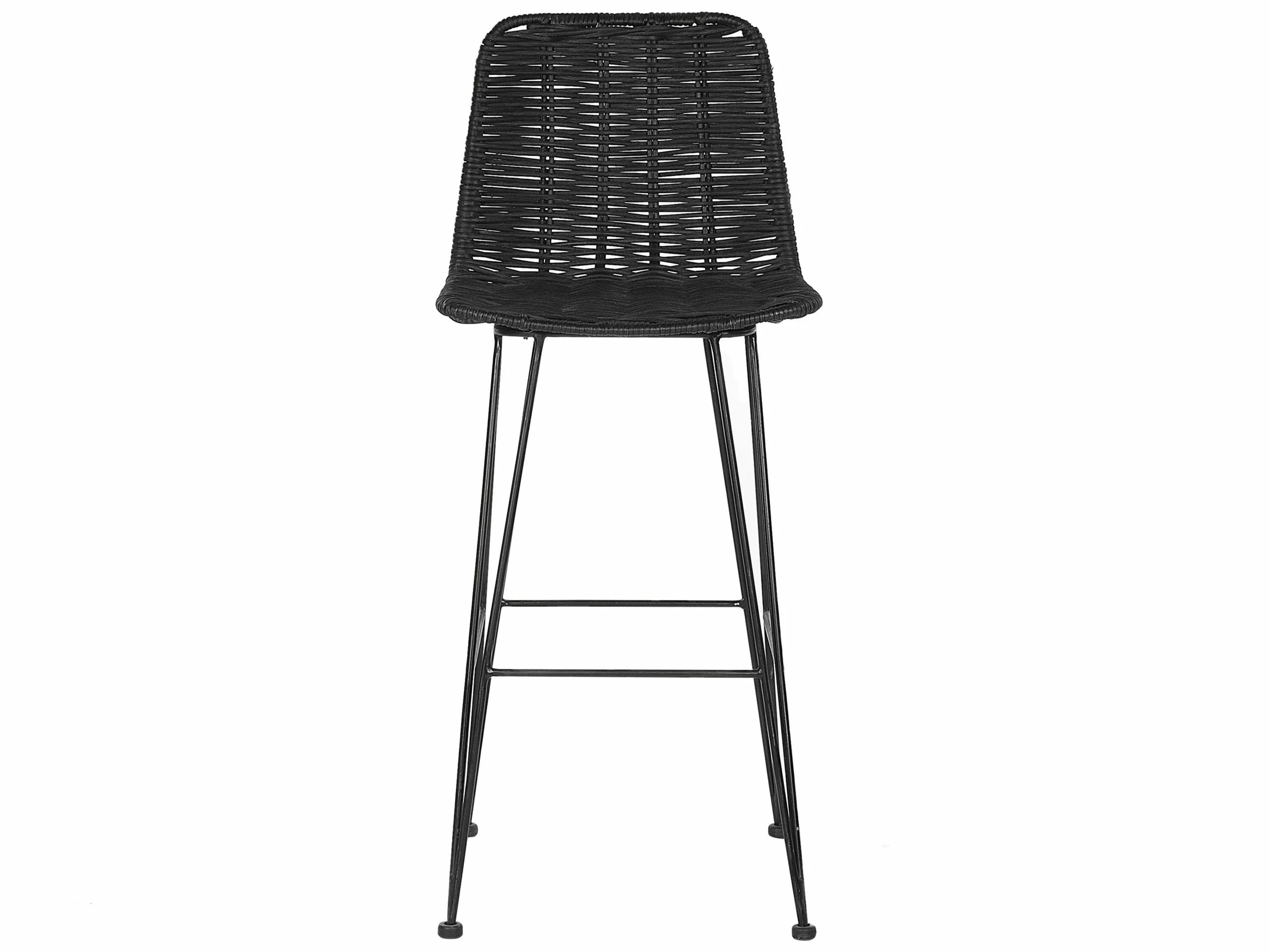 Beliani Baarituoli Rottinki Musta 2 Kpl CASSITA - Image 5