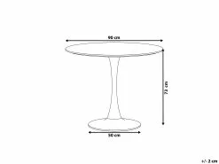 Beliani Ruokapöytä Valkoinen ⌀ 90 Cm BOCA -Halpa 2-istuttavat sohvat myymälä undef src sa picid 761814 type whitesh image