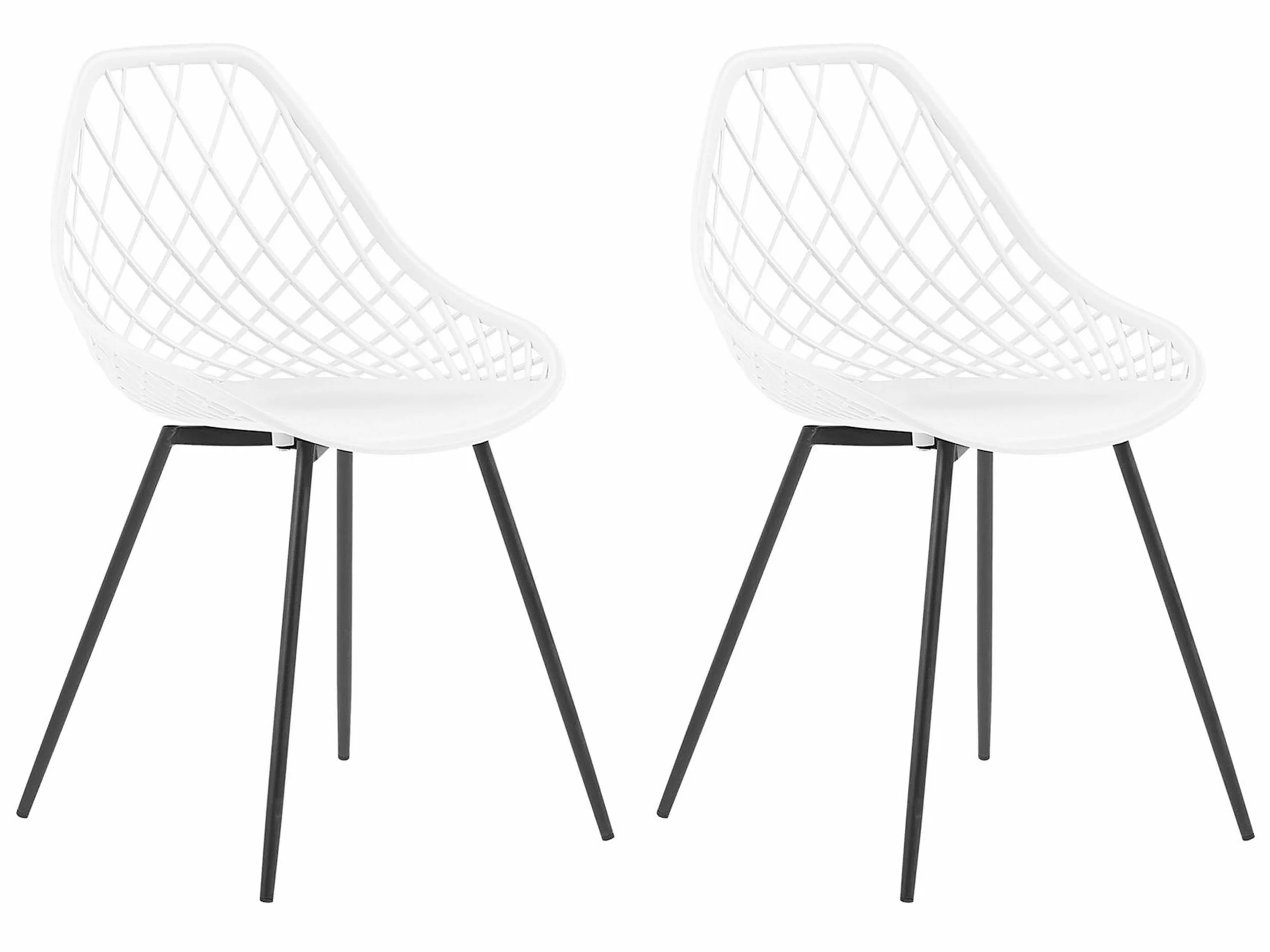 Beliani Tuoli Muovi Valkoinen 2 Kpl CANTON 3 Beliani Tuoli Muovi Valkoinen 2 Kpl CANTON