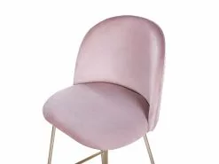 Beliani Baarituoli Sametti Vaaleanpunainen 2 Kpl ARCOLA -Halpa 2-istuttavat sohvat myymälä undef src sa picid 780946 type whitesh image