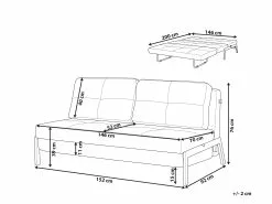 Beliani 2-istuttava Vuodesohva Kankainen Tummanharmaa EDLAND -Halpa 2-istuttavat sohvat myymälä undef src sa picid 788508 type whitesh image
