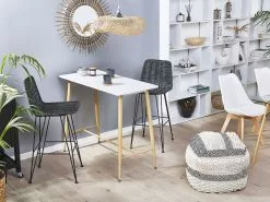 Beliani Baaripöytä Valkoinen/vaalea Puu 90 X 50 Cm CHAVES -Halpa 2-istuttavat sohvat myymälä undef src sa picid 790612 type color image