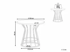 Beliani Sohvapöytä Marmorikuvio Valkoinen/kulta CONCAN -Halpa 2-istuttavat sohvat myymälä undef src sa picid 791125 type whitesh image