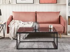 Beliani Sohvapöytä Marmorikuvio Musta DELANO -Halpa 2-istuttavat sohvat myymälä undef src sa picid 791623 type color image