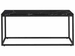 Beliani Sohvapöytä Marmorikuvio Musta DELANO -Halpa 2-istuttavat sohvat myymälä undef src sa picid 791624 type whitesh image