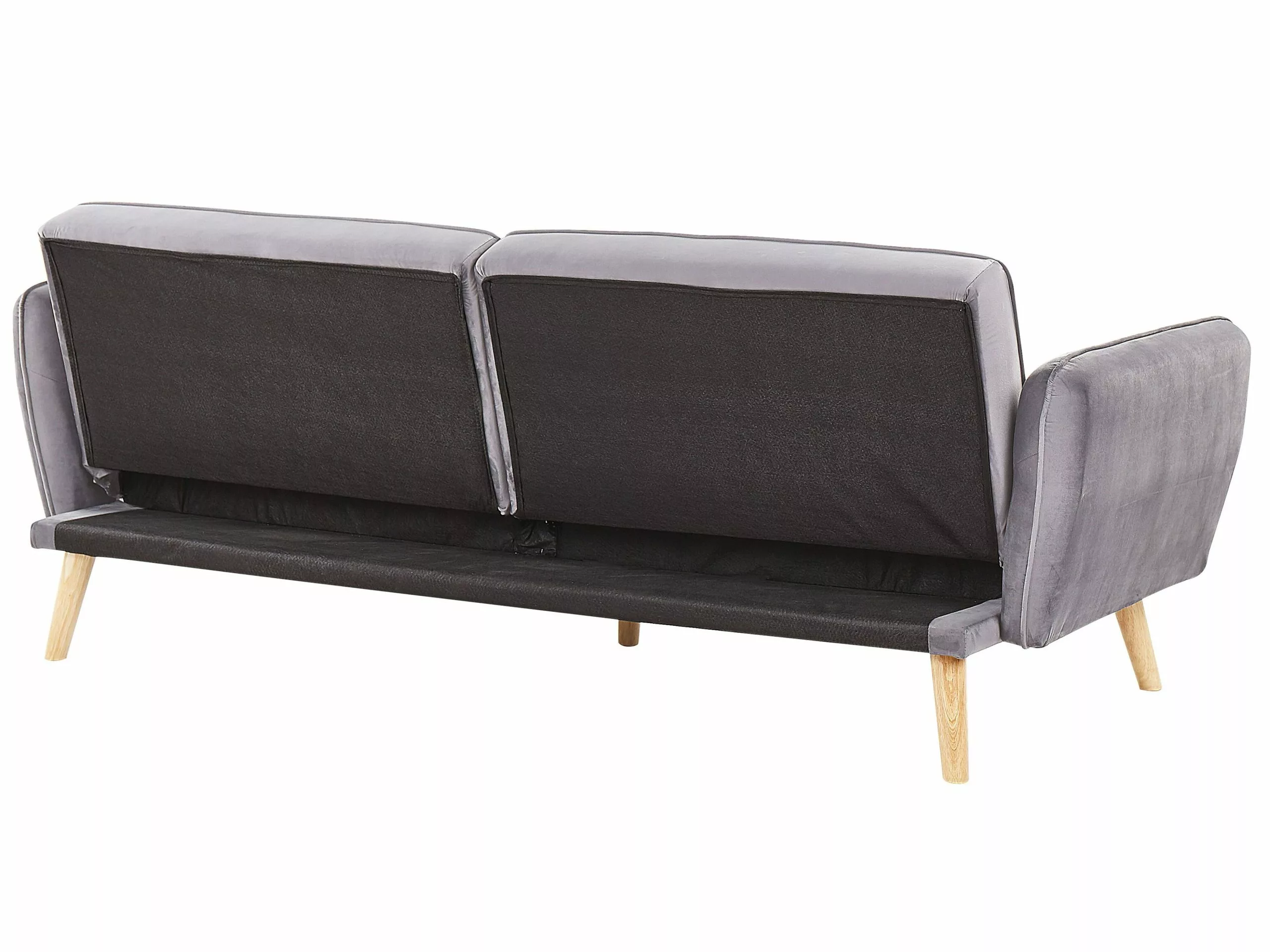 Beliani 2-istuttava Vuodesohva Harmaa Sametti BARDU 10 Beliani 2-istuttava Vuodesohva Harmaa Sametti BARDU - Image 8