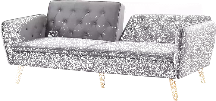 Beliani 2-istuttava Vuodesohva Harmaa Sametti BARDU 5 Beliani 2-istuttava Vuodesohva Harmaa Sametti BARDU - Image 3