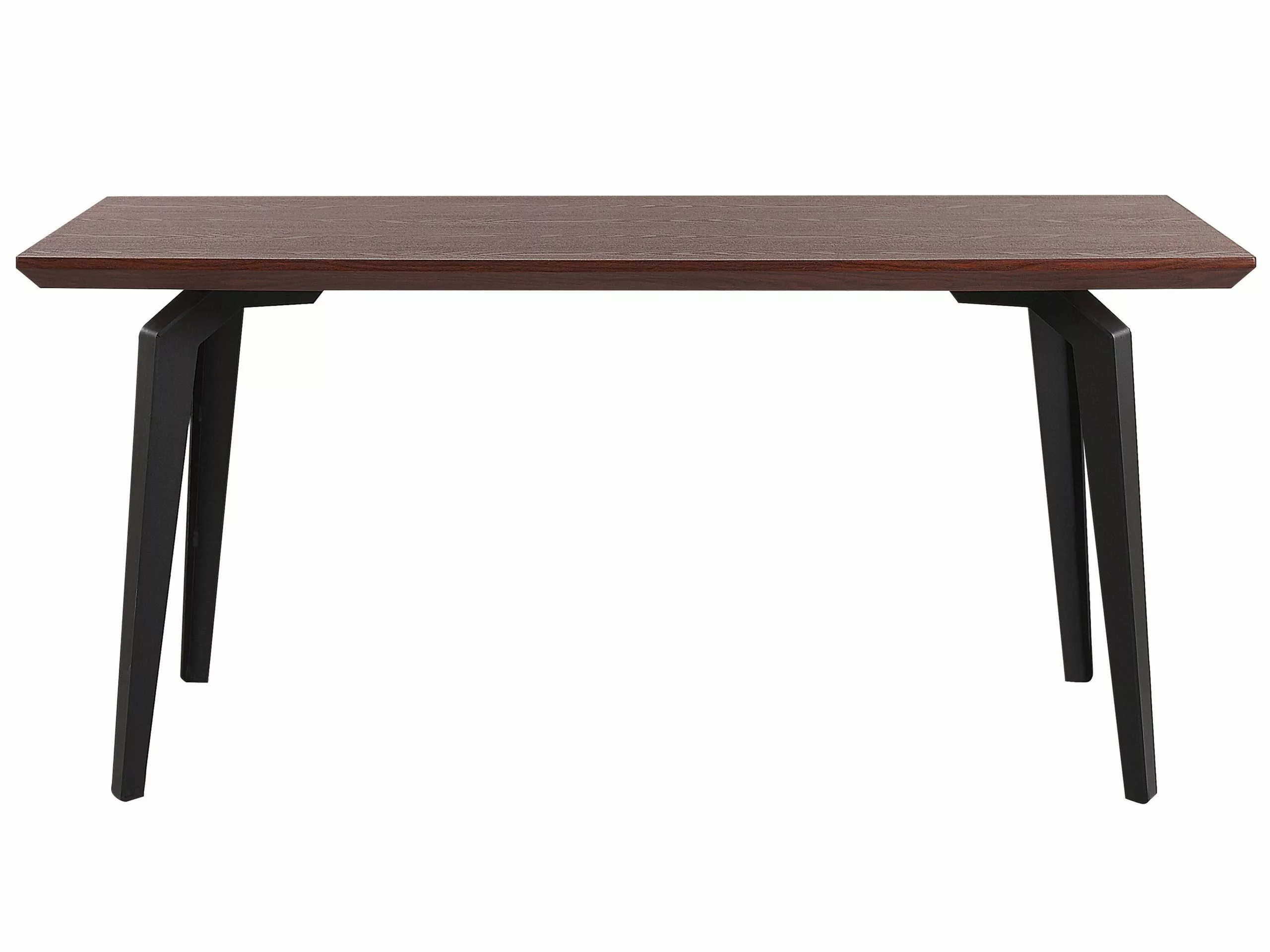 Beliani Ruokapöytä Tumma Puu/musta 160 X 90 Cm AMARES - Image 3