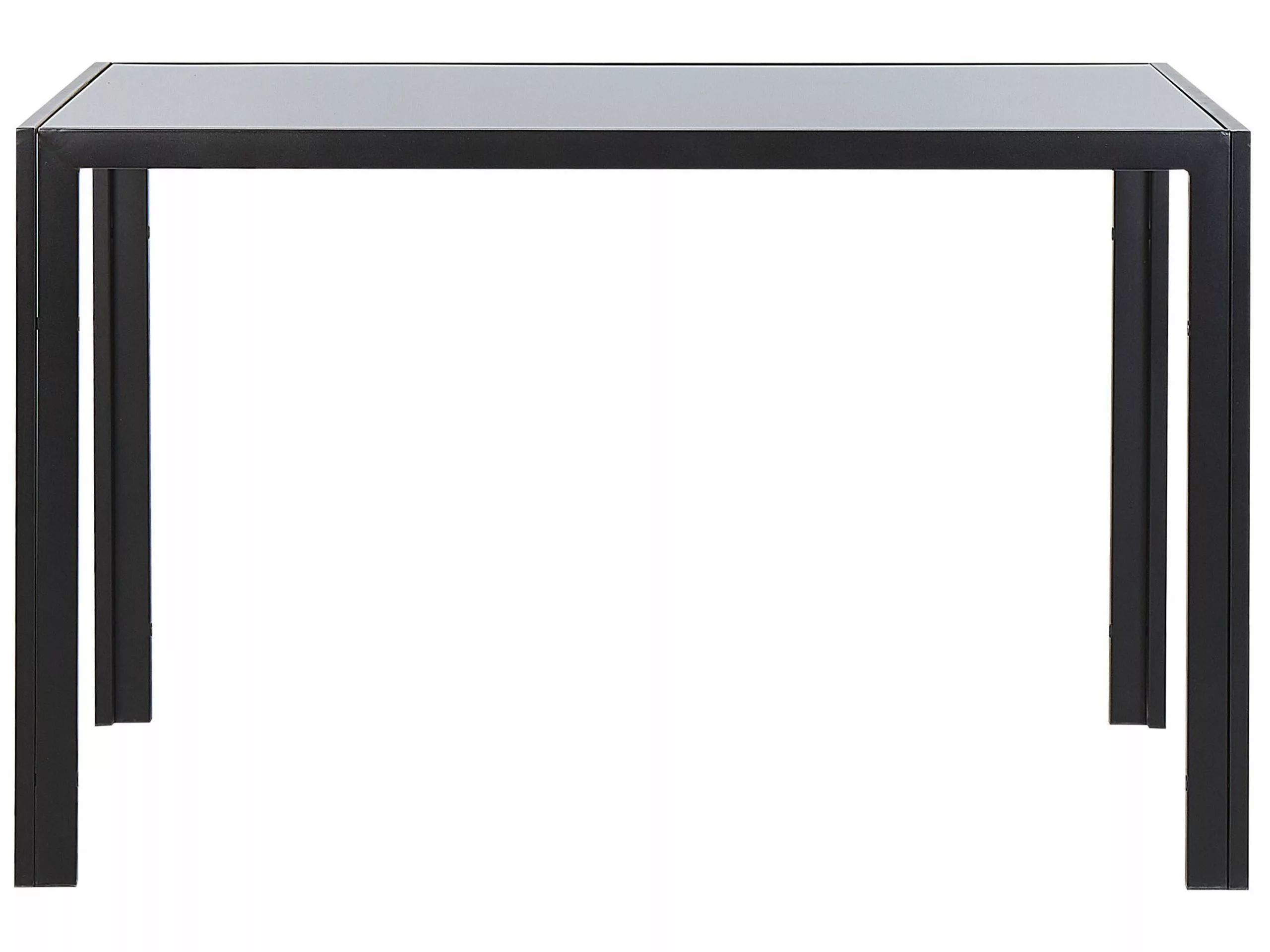 Beliani Ruokapöytä Lasitasolla Teräs Musta 120 X 80 Cm LAVOS - Image 3