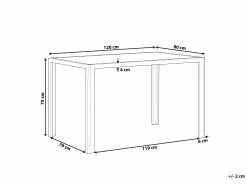 Beliani Ruokapöytä Lasitasolla Teräs Musta 120 X 80 Cm LAVOS -Halpa 2-istuttavat sohvat myymälä undef src sa picid 792922 type whitesh image