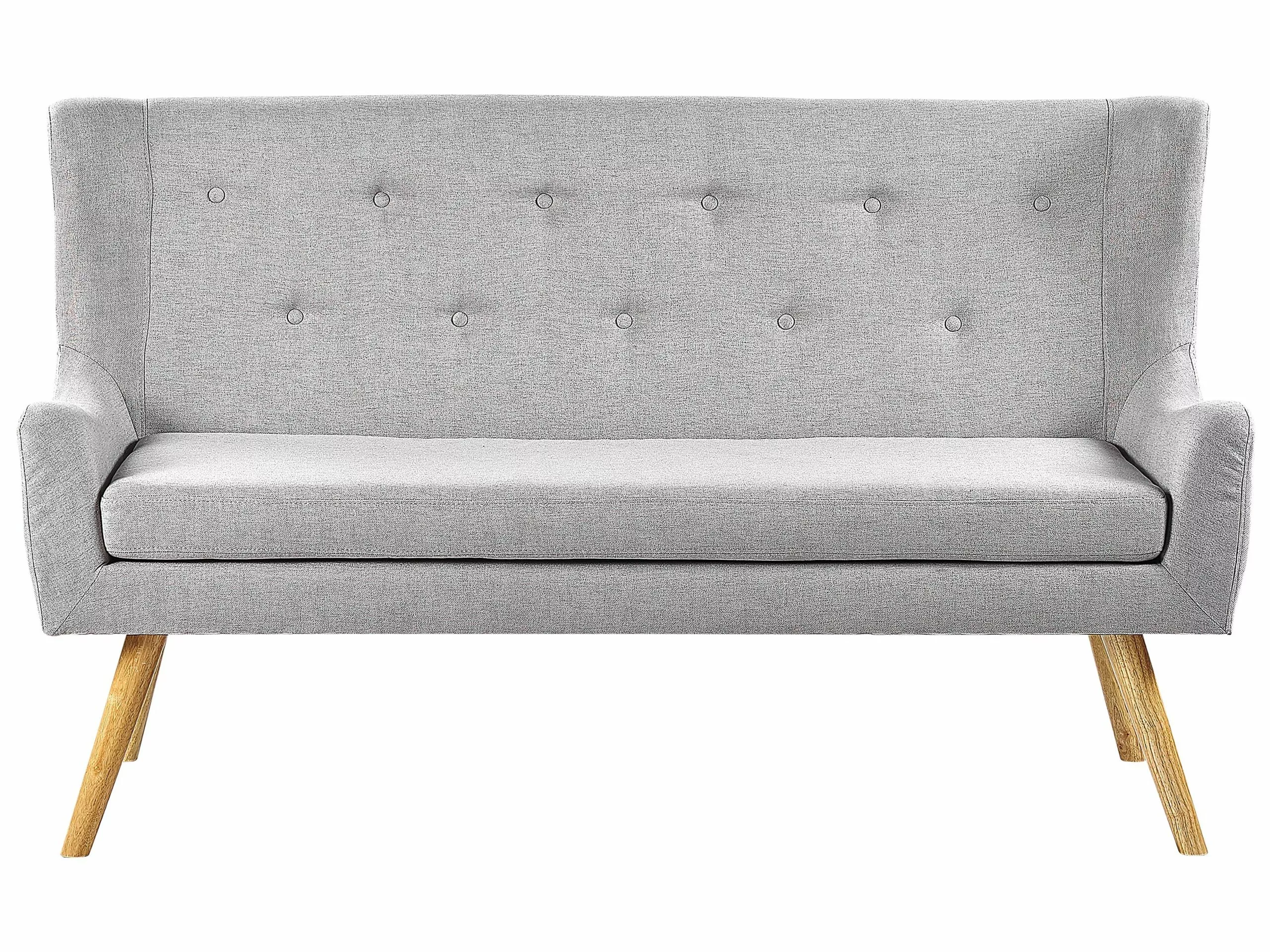 Beliani 2-istuttava Sohva Kangas Vaaleanharmaa SKIBBY