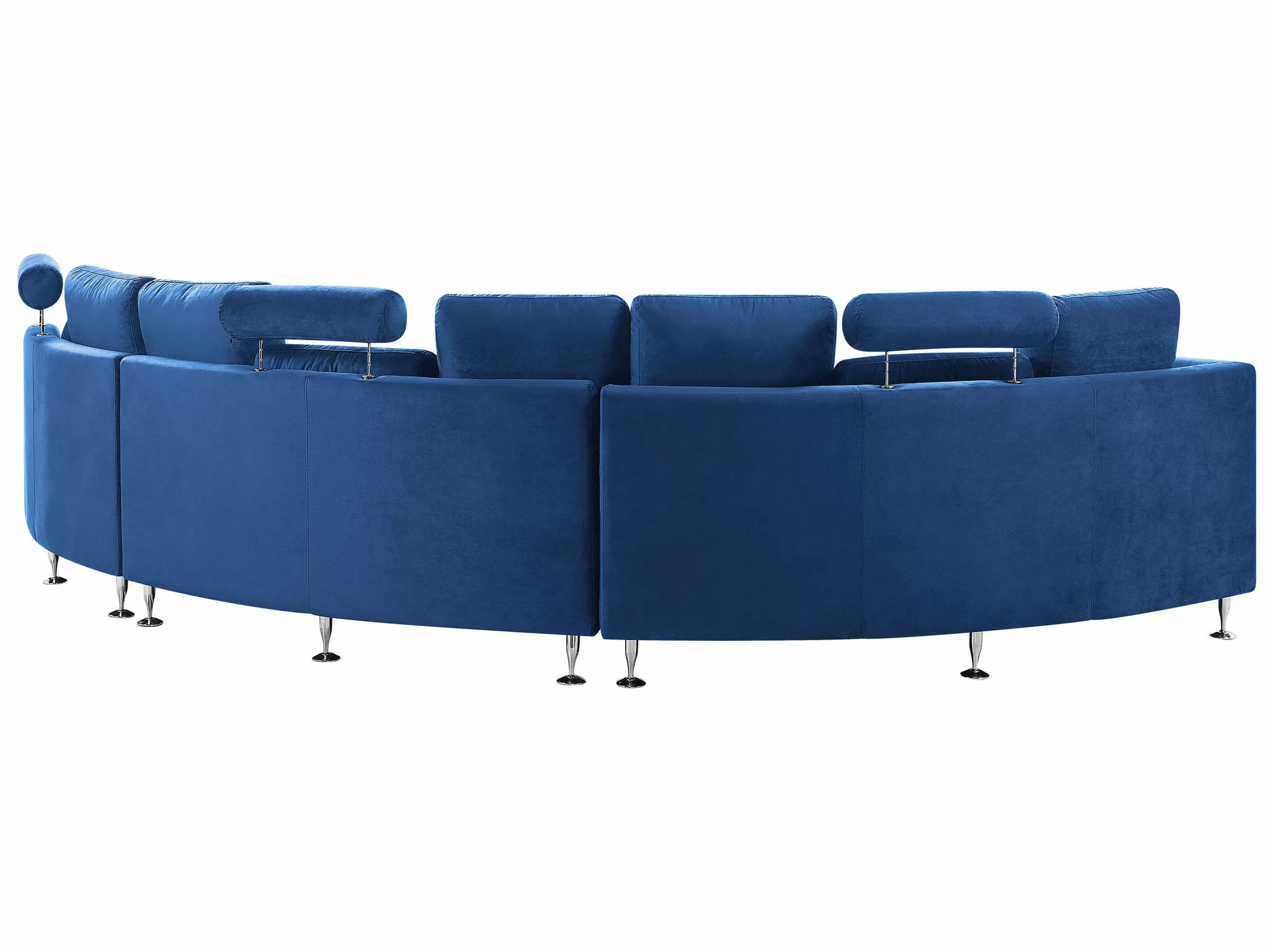 Beliani Kaareva Laivastonsininen 7-istuttava Samettisohva ROTUNDE - Image 9