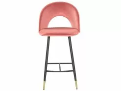 Beliani Baarituoli Sametti Koralli 2 Kpl FALTON -Halpa 2-istuttavat sohvat myymälä undef src sa picid 795835 type whitesh image