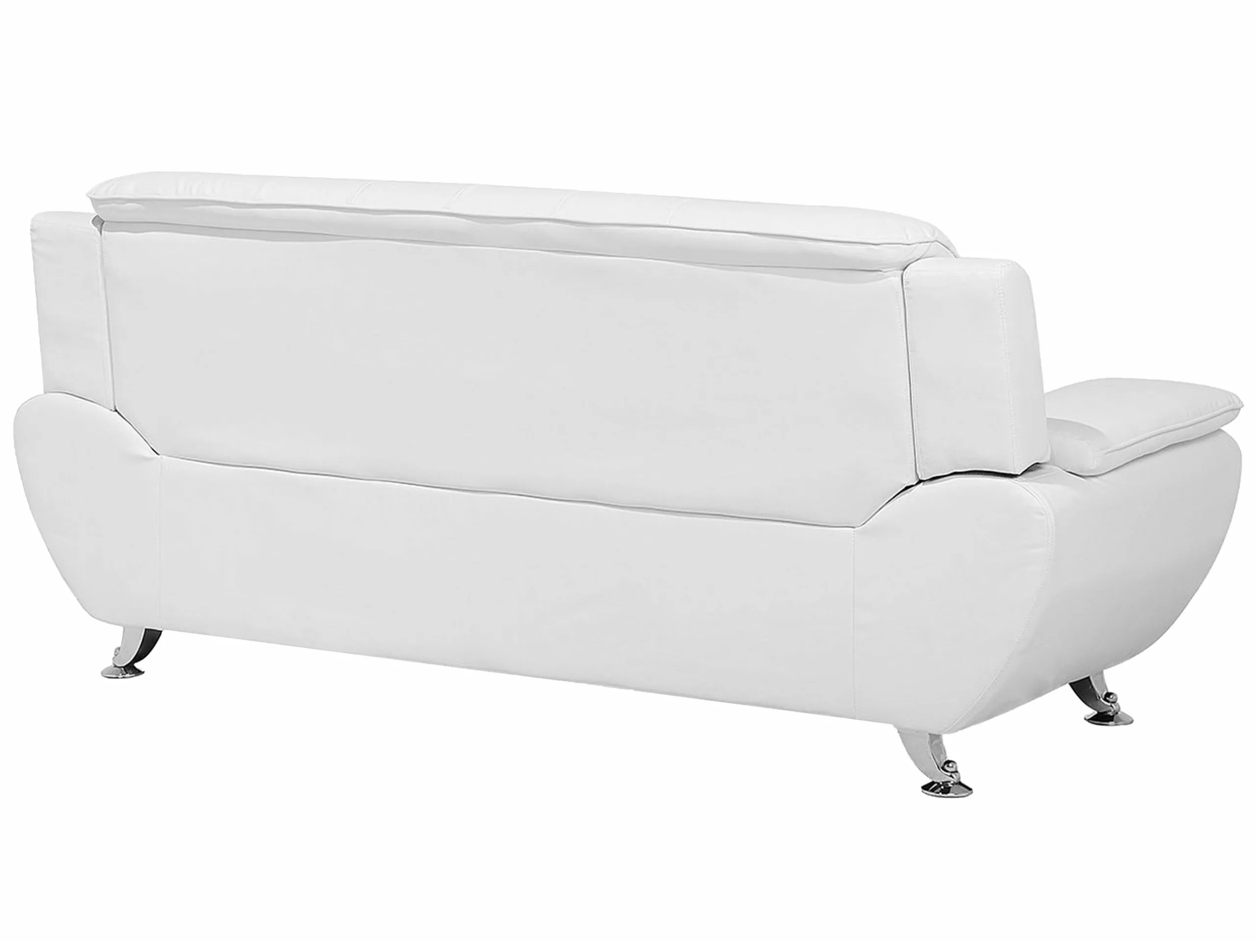 Beliani 6-istuttava Sohvaryhmä Valkoinen Keinonahka LEIRA - Image 5