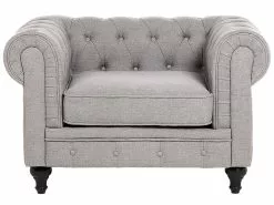 Beliani Vaaleanharmaa Kangasverhoiltu Sohvaryhmä CHESTERFIELD -Halpa 2-istuttavat sohvat myymälä undef src sa picid 797138 type whitesh image