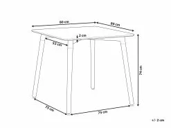 Beliani Ruokapöytä Musta/vaalea Puu 80 X 80 Cm BUSTO 19 Beliani Ruokapöytä Musta/vaalea Puu 80 X 80 Cm BUSTO -Halpa 2-istuttavat sohvat myymälä undef src sa picid 797792 type whitesh image
